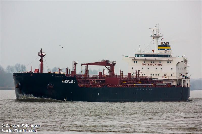 basilis l (Chemical/Oil Products Tanker) - IMO 9290505, MMSI 538007627, Call Sign V7LF6 under the flag of Marshall Islands