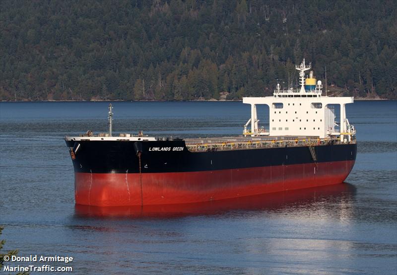 lowlands green (Bulk Carrier) - IMO 9591595, MMSI 563081400, Call Sign 9V6320 under the flag of Singapore