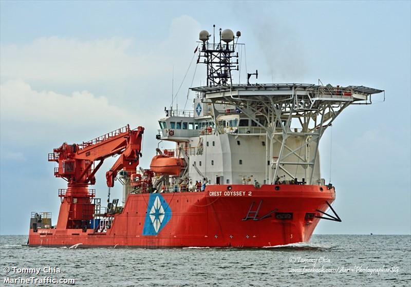 crest odyssey 2 (Offshore Support Vessel) - IMO 9554597, MMSI 563339000, Call Sign 9V8280 under the flag of Singapore