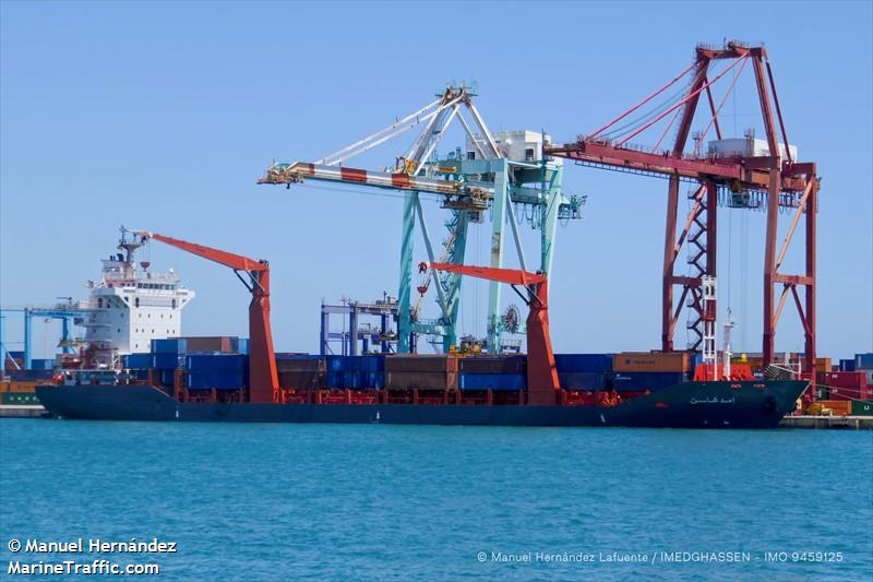 imedghassen (Container Ship) - IMO 9459125, MMSI 605136720, Call Sign 7TMF under the flag of Algeria