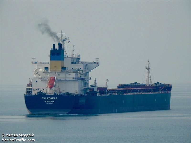 falkonera (Bulk Carrier) - IMO 9600621, MMSI 636017504, Call Sign D5LH4 under the flag of Liberia