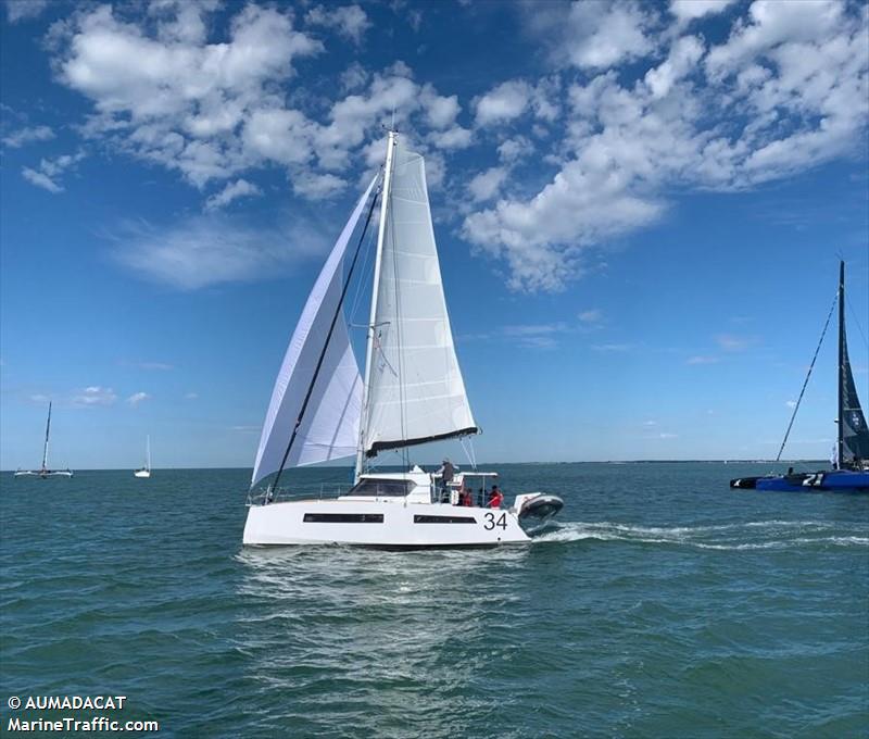 aumadacat (Sailing vessel) - IMO , MMSI 228042120, Call Sign FAH6657 under the flag of France
