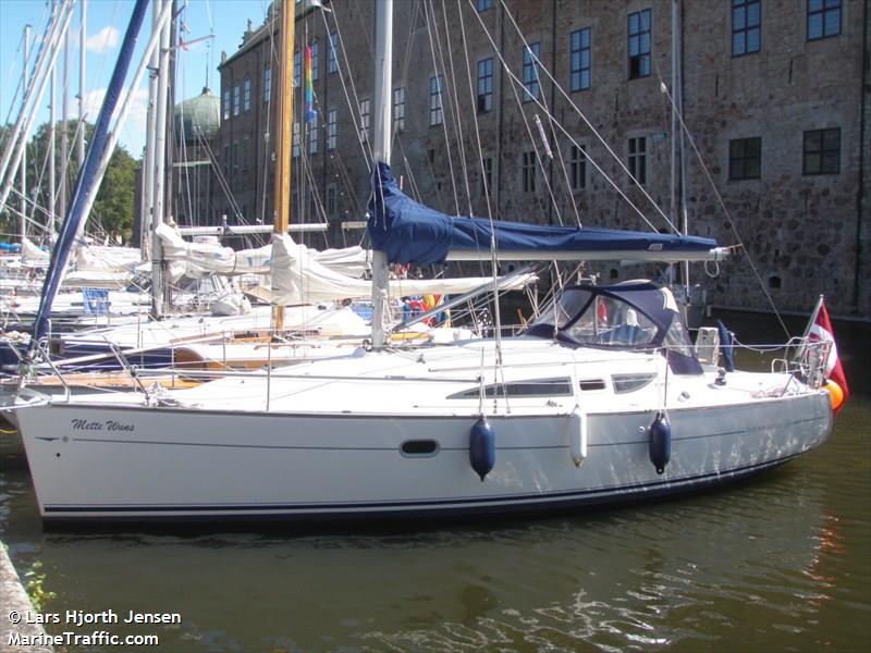 mette wuns (Sailing vessel) - IMO , MMSI 219008336, Call Sign XPD6649 under the flag of Denmark