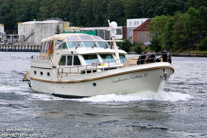 nausikaas nathan 2 (Pleasure craft) - IMO , MMSI 211182940, Call Sign DA2194 under the flag of Germany