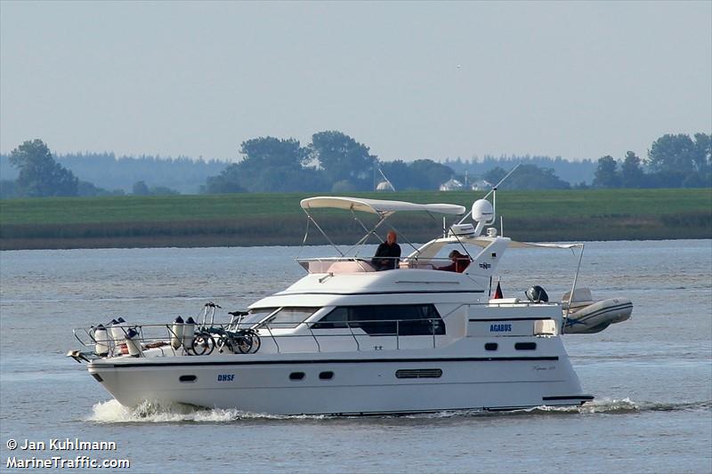 agabus (Pleasure craft) - IMO , MMSI 211806100, Call Sign DHSF under the flag of Germany