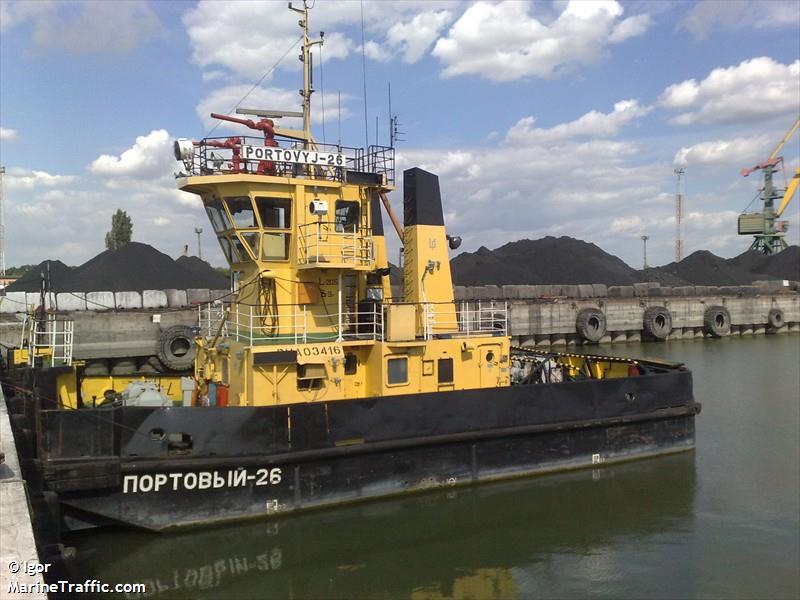 portovy 26 (-) - IMO , MMSI 272096300, Call Sign UUCL under the flag of Ukraine