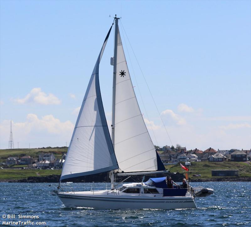 true blue (Sailing vessel) - IMO , MMSI 235069437, Call Sign MZXG3 under the flag of United Kingdom (UK)