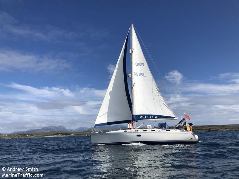 velella (Sailing vessel) - IMO , MMSI 235078956, Call Sign 2CCY4 under the flag of United Kingdom (UK)