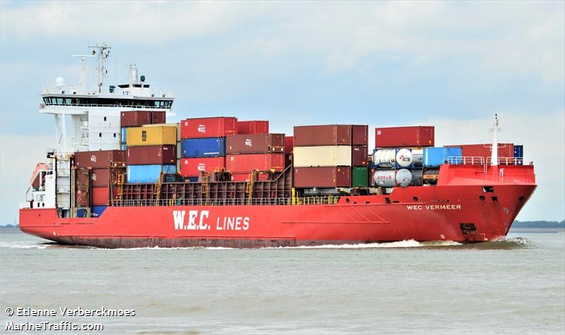 wec vermeer (Container Ship) - IMO 9237371, MMSI 209177000, Call Sign 5BLR3 under the flag of Cyprus