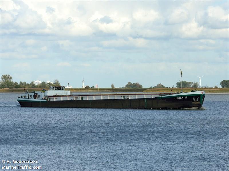 luessen 13 (Cargo ship) - IMO , MMSI 211467550, Call Sign DA2383 under the flag of Germany