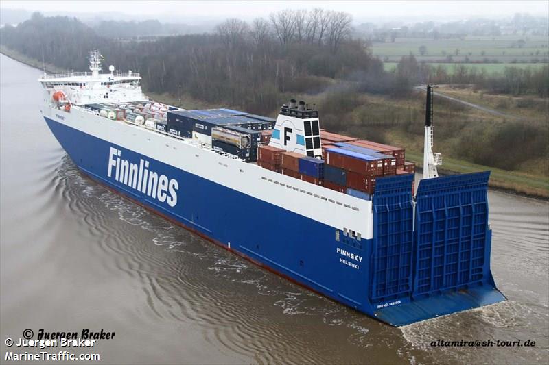 finnsky (Ro-Ro Cargo Ship) - IMO 9468906, MMSI 230622000, Call Sign OJOZ under the flag of Finland