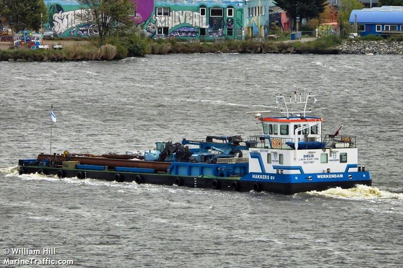 dielis (Dredging or UW ops) - IMO , MMSI 244710914, Call Sign PI3498 under the flag of Netherlands