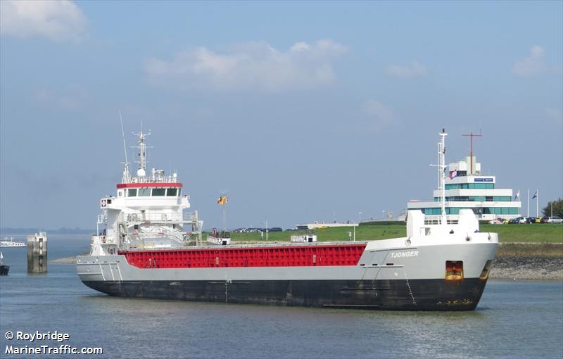 tjonger (General Cargo Ship) - IMO 9517240, MMSI 246869000, Call Sign PCOX under the flag of Netherlands