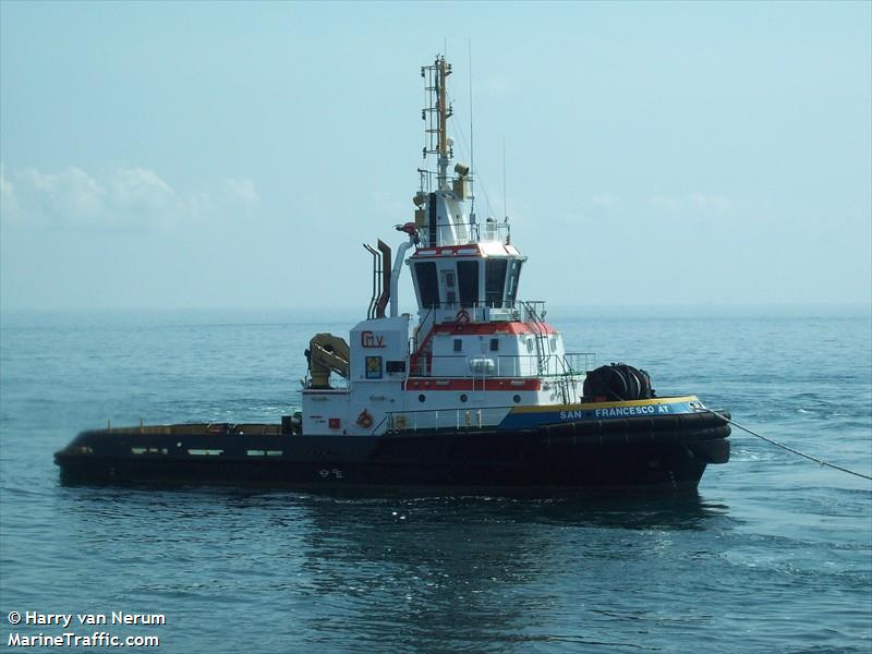 san francesco at (Tug) - IMO 9477476, MMSI 247255500, Call Sign IINU2 under the flag of Italy