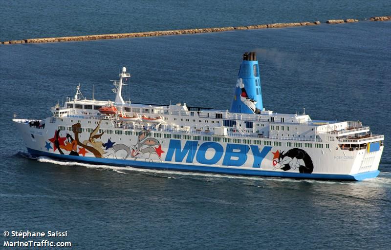 moby corse (Passenger/Ro-Ro Cargo Ship) - IMO 7615414, MMSI 247279300, Call Sign ICDS under the flag of Italy