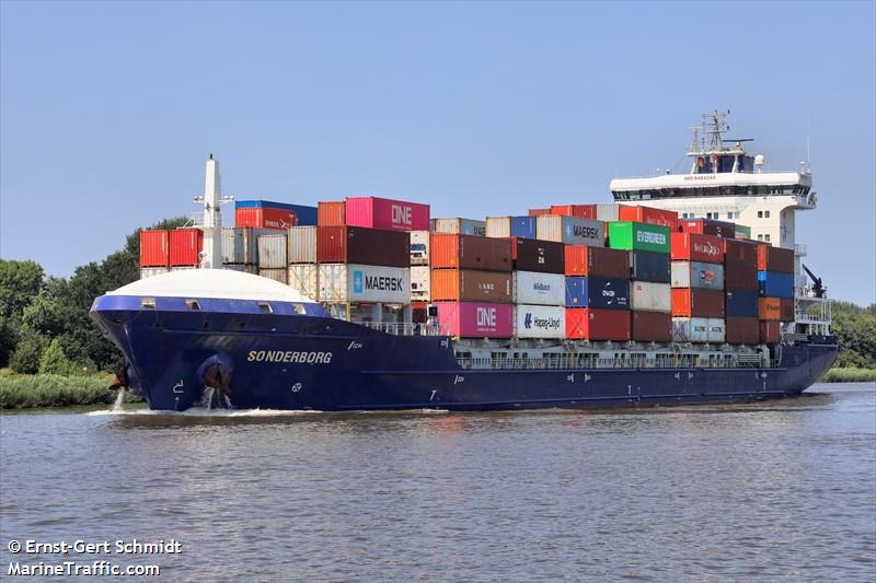 sonderborg (Container Ship) - IMO 9454242, MMSI 255806086, Call Sign CQIW4 under the flag of Madeira