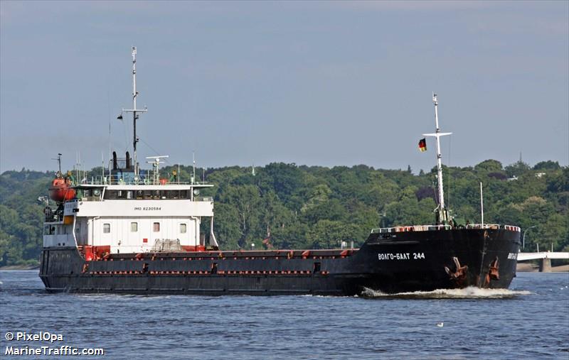 volgo-balt244 (General Cargo Ship) - IMO 8230584, MMSI 273327100, Call Sign UAKW under the flag of Russia