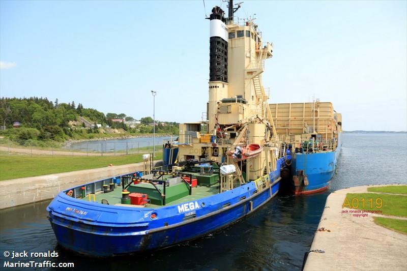 mega (Pusher Tug) - IMO 7347641, MMSI 316047000, Call Sign CFN6587 under the flag of Canada