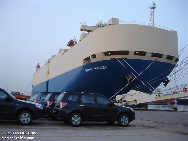 grand pioneer (Vehicles Carrier) - IMO 9247572, MMSI 352935000, Call Sign HOBN under the flag of Panama