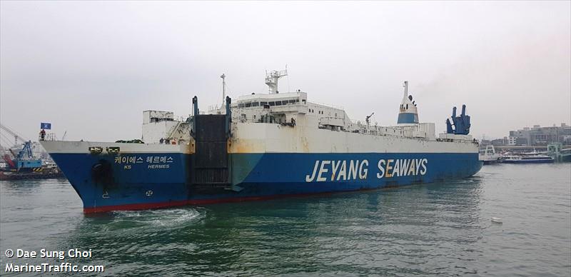 ks hermes (Ro-Ro Cargo Ship) - IMO 9220524, MMSI 440708040, Call Sign 141051 under the flag of Korea