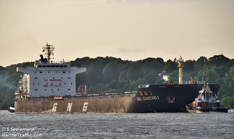 gng concord2 (Bulk Carrier) - IMO 9715311, MMSI 477271700, Call Sign VRNG3 under the flag of Hong Kong