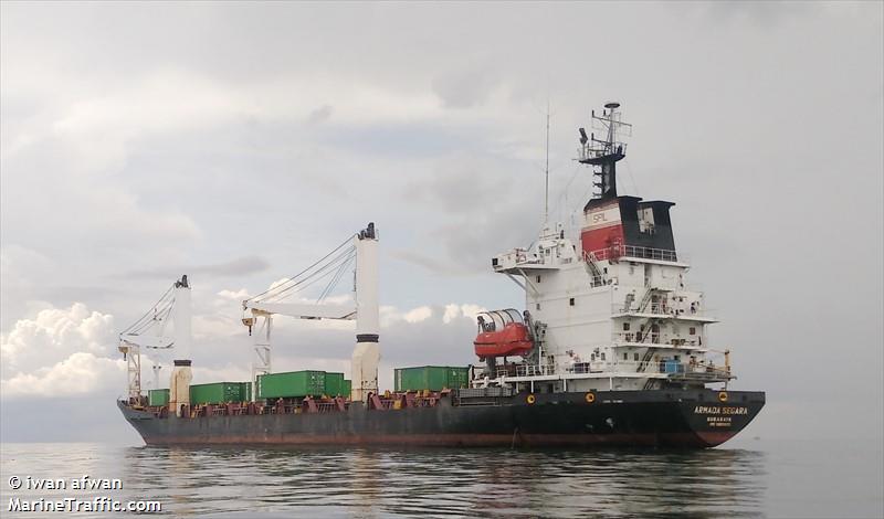mv.armada segara (Container Ship) - IMO 9000663, MMSI 525015965, Call Sign POQQ under the flag of Indonesia