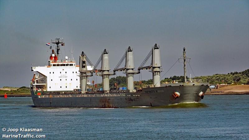 infinity k (Bulk Carrier) - IMO 9445069, MMSI 538007709, Call Sign V7LM5 under the flag of Marshall Islands