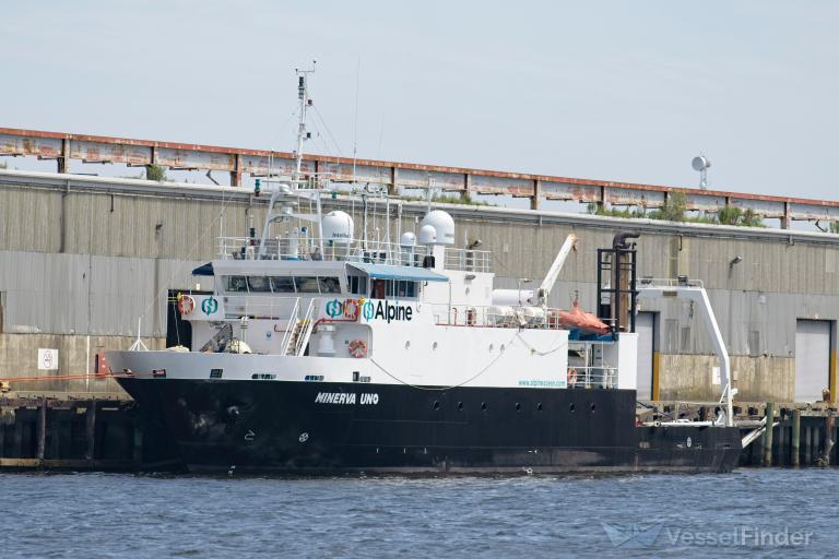 minerva uno (Research Vessel) - IMO , MMSI 538009086, Call Sign V7A4297 under the flag of Marshall Islands