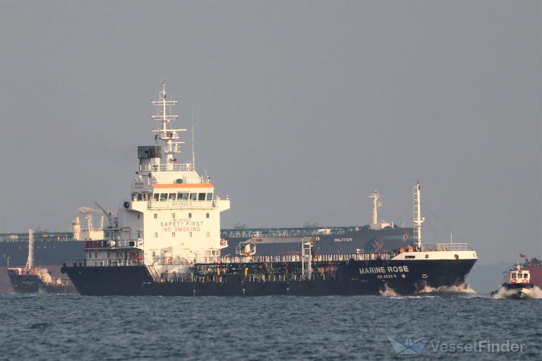 marine rose (Bunkering Tanker) - IMO 9812676, MMSI 563034300, Call Sign 9V5349 under the flag of Singapore
