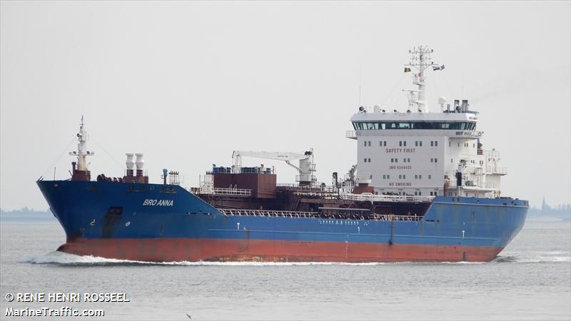 bro anna (Chemical/Oil Products Tanker) - IMO 9344435, MMSI 564066000, Call Sign 9V3609 under the flag of Singapore