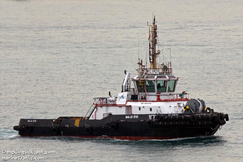 maju 510 (Tug) - IMO 9501461, MMSI 566108000, Call Sign 9V8866 under the flag of Singapore