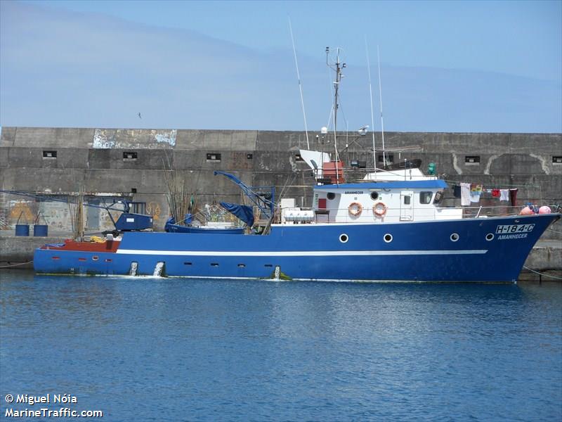 amanhecer (Fishing Vessel) - IMO 8881022, MMSI 204807000, Call Sign CUXY under the flag of Azores