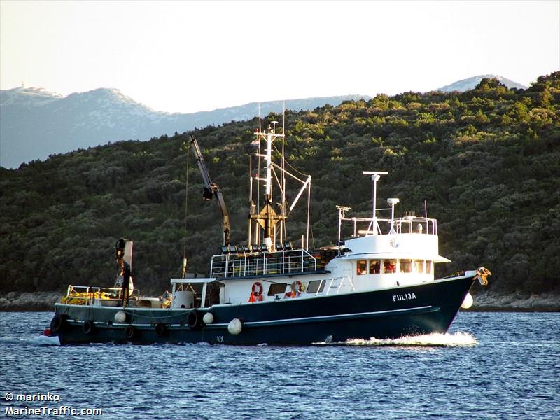 fulija (Fishing Vessel) - IMO 8847856, MMSI 238752140, Call Sign 9A6440 under the flag of Croatia