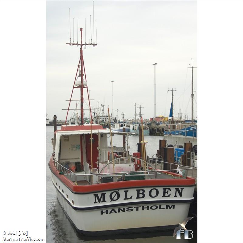 moelboen (Fishing vessel) - IMO , MMSI 219000934, Call Sign OU5558 under the flag of Denmark