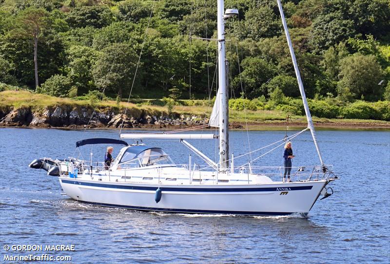annika (Sailing vessel) - IMO , MMSI 235055261, Call Sign MSDC4 under the flag of United Kingdom (UK)