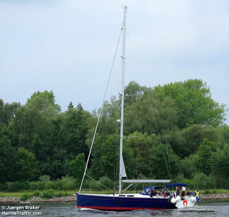 a great day (Sailing vessel) - IMO , MMSI 265737090, Call Sign SHTA under the flag of Sweden