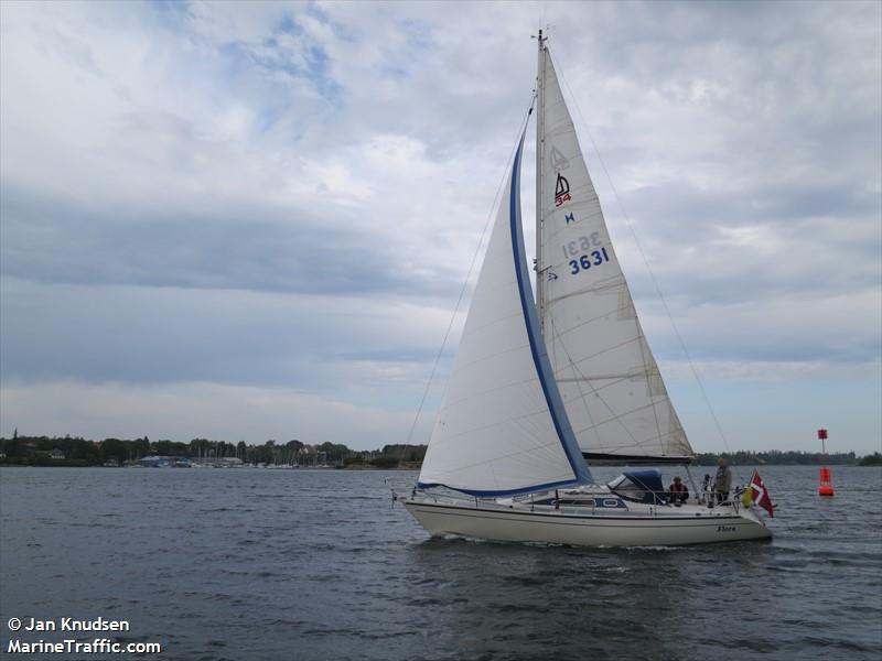 flora (Sailing vessel) - IMO , MMSI 219014716, Call Sign XPE2712 under the flag of Denmark