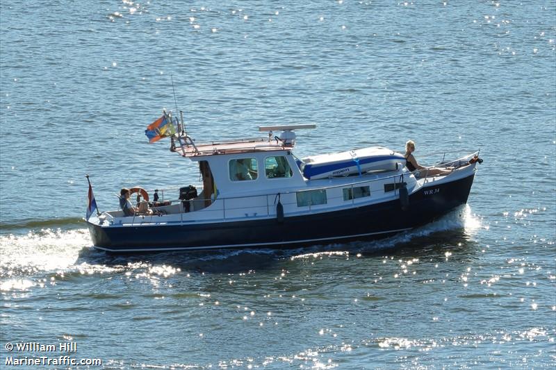 hendrika (Pleasure craft) - IMO , MMSI 244010906, Call Sign PE2222 under the flag of Netherlands