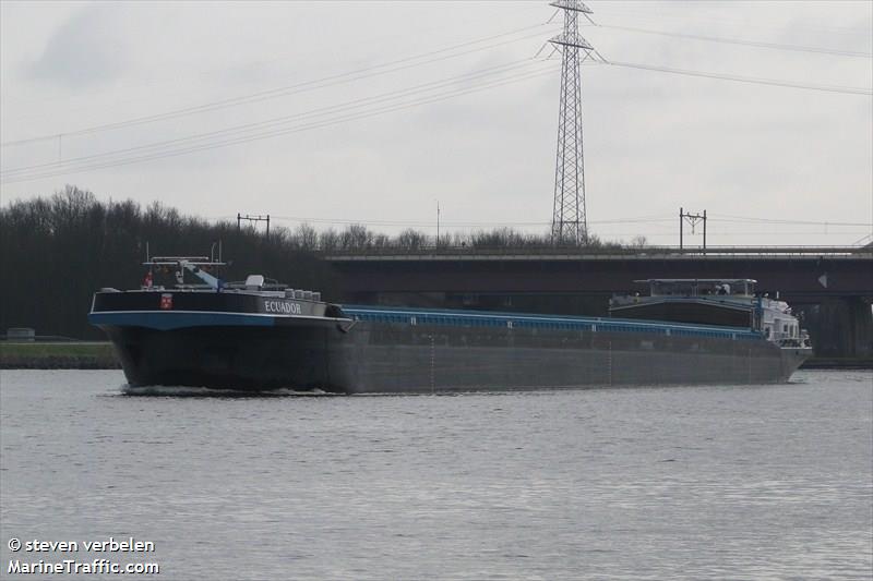 ecuador (Cargo ship) - IMO , MMSI 205448690, Call Sign OT4486 under the flag of Belgium