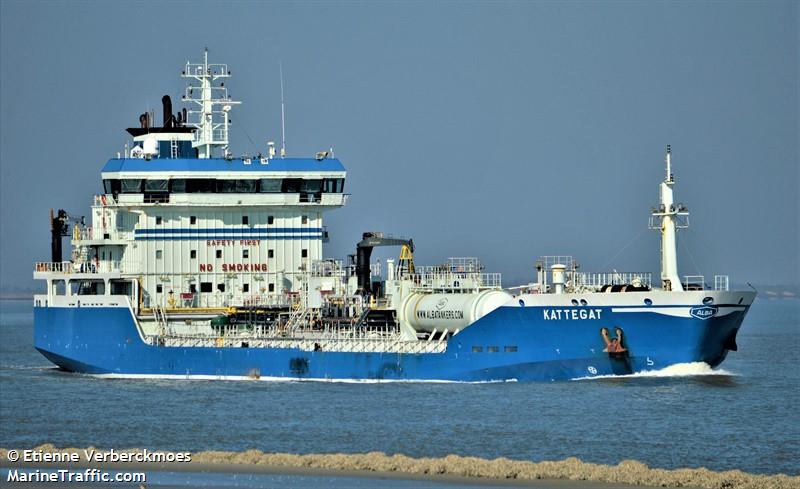 kattegat (Chemical/Oil Products Tanker) - IMO 9432866, MMSI 219222000, Call Sign OYXI2 under the flag of Denmark