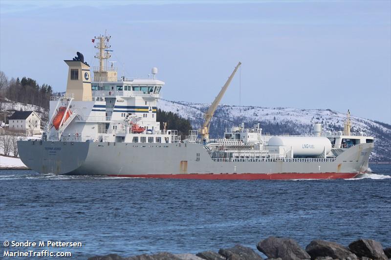 ternfjord (Chemical/Oil Products Tanker) - IMO 9722405, MMSI 219805000, Call Sign OWPW2 under the flag of Denmark