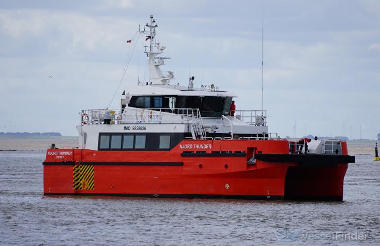 njord thunder (Offshore Tug/Supply Ship) - IMO 9858826, MMSI 232023509, Call Sign MFTJ9 under the flag of United Kingdom (UK)