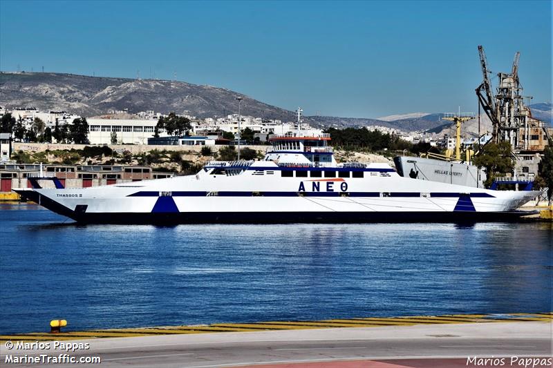 thassos ii (Passenger/Ro-Ro Cargo Ship) - IMO 9636709, MMSI 239691400, Call Sign SVA3807 under the flag of Greece
