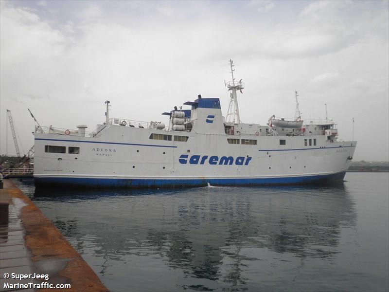 adeona (Passenger/Ro-Ro Cargo Ship) - IMO 7717298, MMSI 247042900, Call Sign IMSW under the flag of Italy