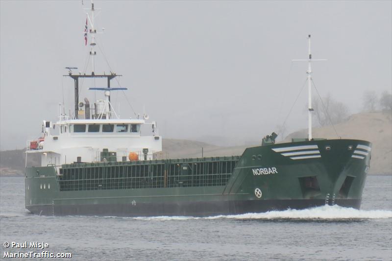 norbar (General Cargo Ship) - IMO 9115901, MMSI 257152000, Call Sign LCSQ under the flag of Norway