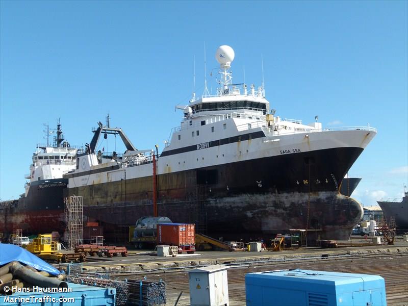 saga sea (Fish Factory Ship) - IMO 7390416, MMSI 259539000, Call Sign LNSK under the flag of Norway