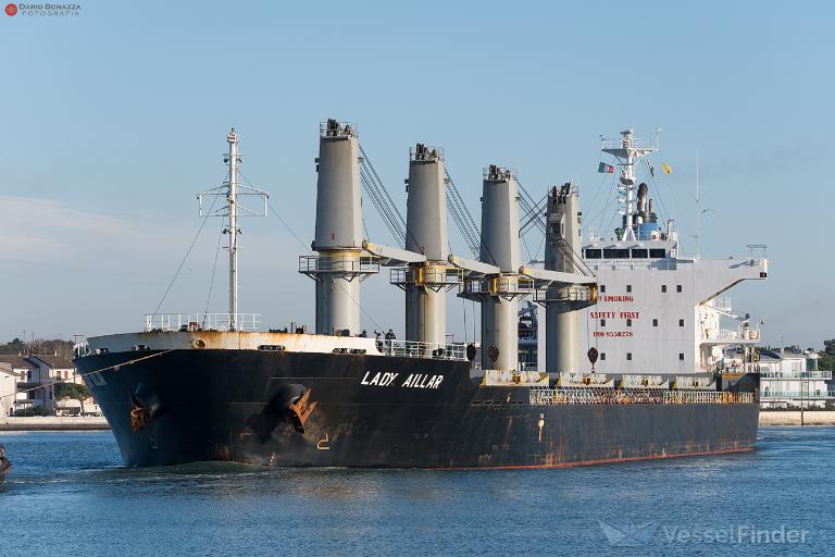 lady aillar (Bulk Carrier) - IMO 9550278, MMSI 312620000, Call Sign V3GM under the flag of Belize