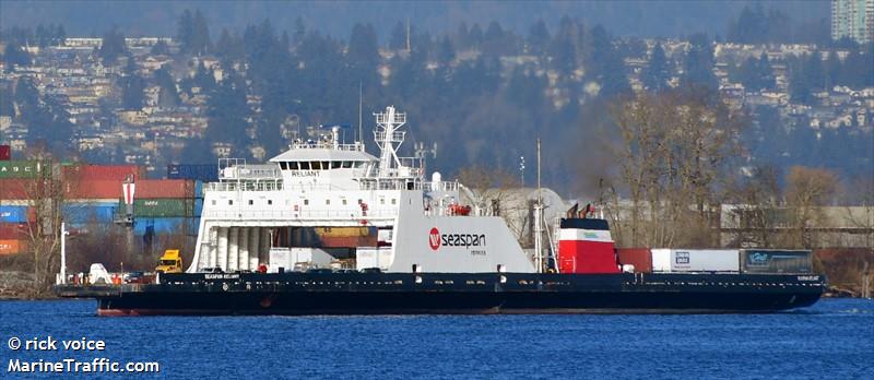 seaspan reliant (Ro-Ro Cargo Ship) - IMO 9764233, MMSI 316033814, Call Sign CFEB under the flag of Canada