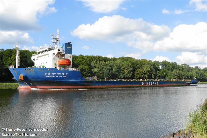 dongbang giant no.1 (Container Ship) - IMO 9351933, MMSI 440363000, Call Sign DSOU8 under the flag of Korea