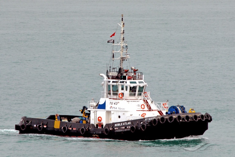 noble atlas tg43 (Tug) - IMO 9386081, MMSI 563009230, Call Sign 9V7078 under the flag of Singapore